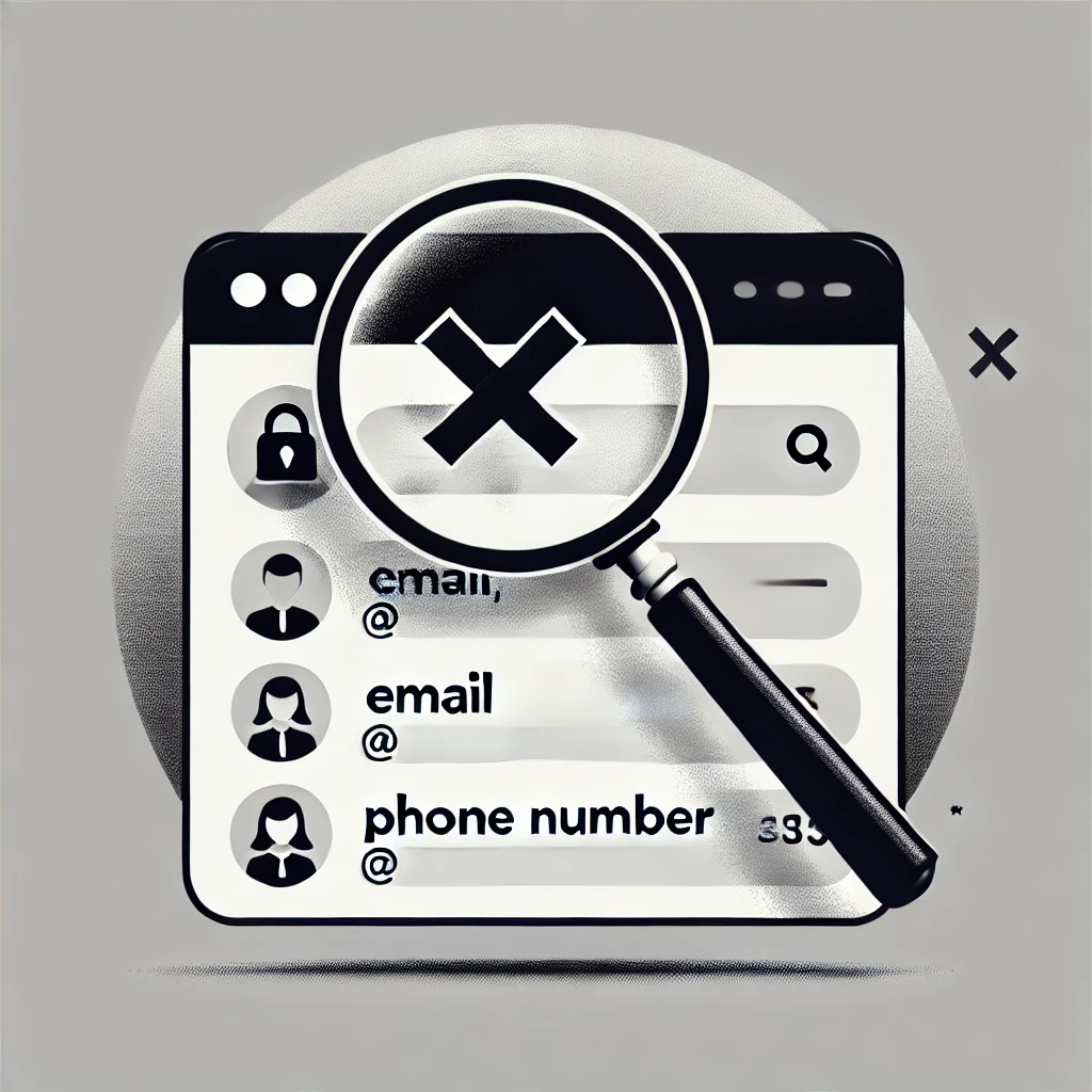 Find and remove personal contact info